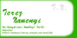 terez namenyi business card